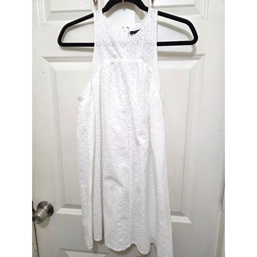 Victoria Secret White Sleeveless Victorian‎ Eyelet Lace A-Line Dress Size S/P
